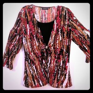 Elementz ⭐ Print Tunic Top 2-in-1 Size Large